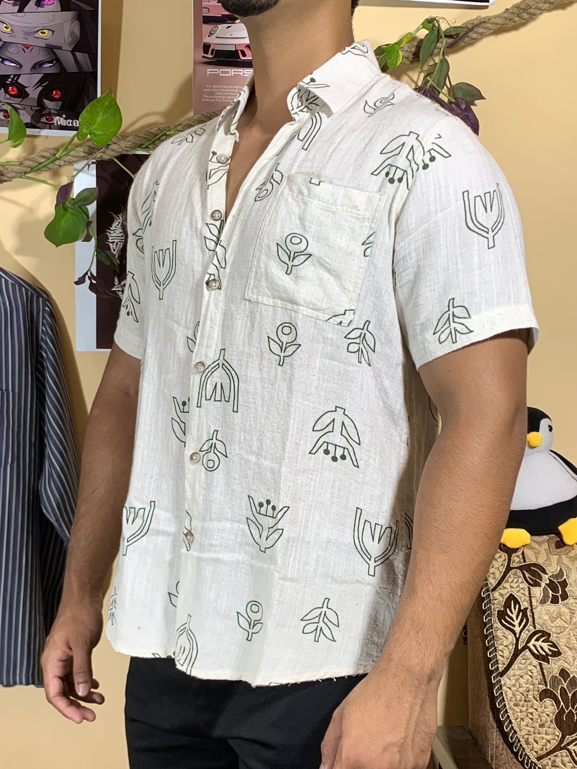 🌿 Zara Printed Casual Shirt